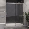 Anzzi Rhodes Series 60 in. x 76 in. Frameless Shower Doorin Brushed Nickel SD-FRLS05702BN